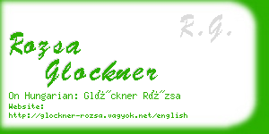rozsa glockner business card